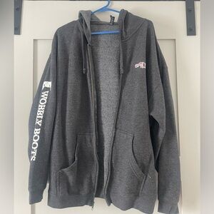 Wobbly Boots (Lake of the Ozarks)

New full length zip sweatshirt

Size XXLarge
